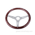 China Classic Wood Grain Silver Spoke Steering Wheel Manufactory